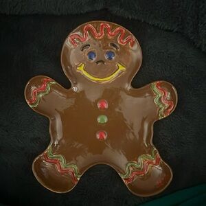 Gingerbread plate hand painted